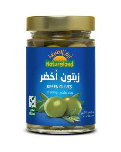 Organic Green Olives In Brine 6 X  Glass Jar 