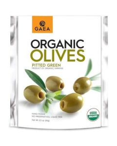 Organic Pitted Green Olives 8 X  Pouch 