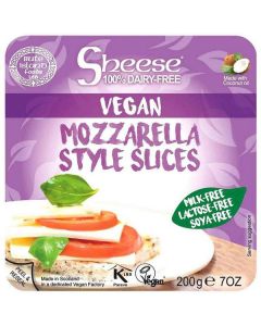 Sheese 100% Dairy Free Mozzarella Style Slices 6 X  Pouch 