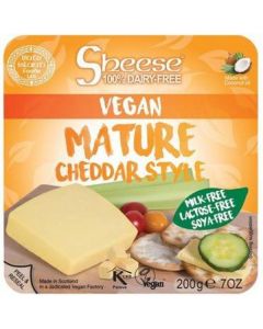 Sheese 100% Dairy Free Mature Cheddar Style Block   