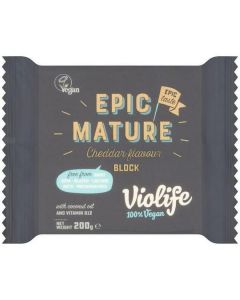 Dairy Free Cheese Epic Mature Cheddar Block 7 X  Pouch 