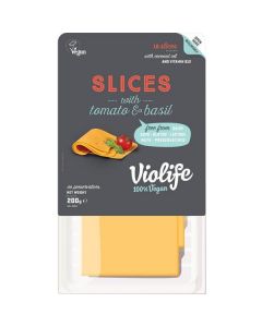 Dairy Free Cheese Slices with Tomato Basil Flavor 12 X  Pouch 