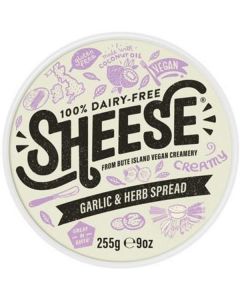 Sheese 100% Dairy Free Garlic & Herb Spread Vegan Cheese 6 X  Pouch 