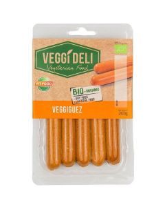 Organic Vegetarian Sausage Veggiguez 8 X  Pouch 