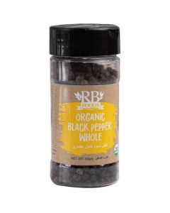 Organic Black Pepper Whole 12 X  Plastic Jar 