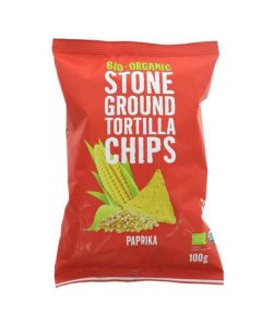 Organic Stone Ground Tortilla Chips Paprika   