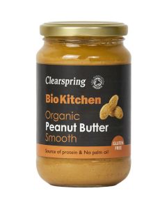 Organic Peanut Butter Smooth 6 X  Glass Jar 