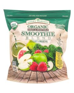 Organic Frozen Sweet Greens Blend Fruit Smoothie 10 X  Pouch 