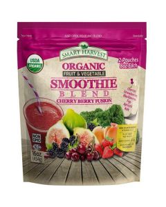 Organic Frozen Cherry Berry Fusion Fruit Smoothie 10 X  Pouch 