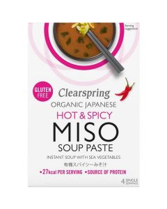 Organic Miso Soup Paste Hot & Spicy with Sea Vegetables 8 X  Carton 