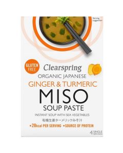 Organic Miso Soup Paste Ginger & Turmeric with Sea Vegetables 8 X  Carton 