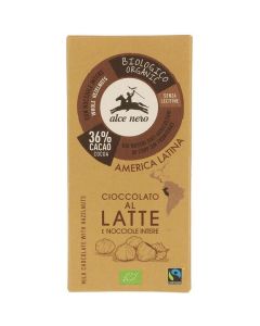 Organic Gluten Free Milk Chocolate Latte with Hazelnuts 24 X  Pouch 