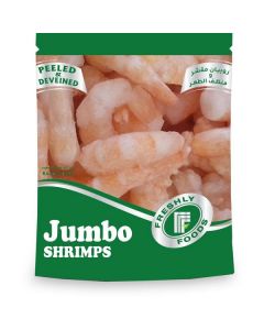 IQF Peeled & Deveined Shrimps Tail off - Jumbo 10 X  Pouch 