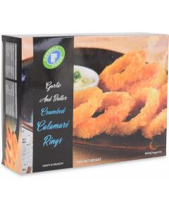 Frozen Crumbed Calamari Rings with Garlic Butter   