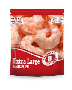 IQF Peeled & Deveined Shrimps Tail off - Extra Large 10 X  Pouch 