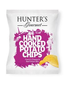 French Cheese & Red Onion Bits Potato Chips - Hand Cooked 24 X  Pouch 