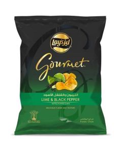 Lime & Black Pepper Kettle Potato Chips 16 X  Pouch 