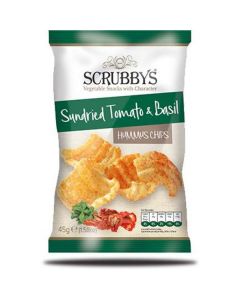 Hummus Chips with Sun Dried Tomato & Basil 10 X  Pouch 