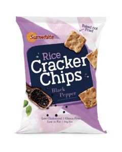 Rice Crackers Chips with Black Pepper 5 X  Pouch 