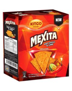 Mexita Tortilla Chips Hot Chilli & Lime 12 X  Pouch 