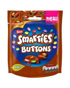 Smarties Buttons Milk Chocolate 8 X  Pouch 