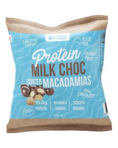 Protein Milk Chocolate Coated Treats - Macadamias 10 X  Pouch 