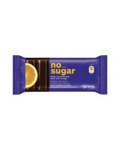 No Sugar Bitter Chocolate Bar Filled with Orange   