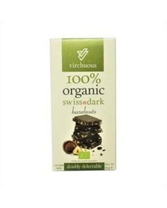 Organic Doubly Delectable Swiss Dark Chocolate with Hazelnut 15 X  Piece 