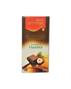 Privilege Swiss Milk with Hazelnut Chocolate - No Added Sugar 15 X  Piece 