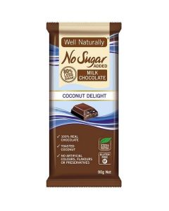 No Sugar Added Coconut Delight Milk Chocolate 12 X  Piece 