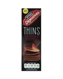 Dark Chocolate Digestives Thins Biscuits 12 X  Piece 