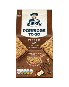 Porridge To Go Filled with Cocoa & Hazelnut Breakfast Bars 6 X  Pouch 