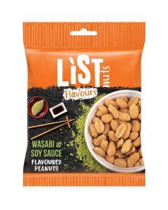 Wasabi & Soy Sauce Flavoured Peanuts 24 X  Pouch 