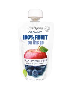 Organic Fruit Puree Apple and Blueberry 8 X  Pouch 